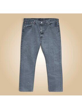 Levis 501 Gray Button Fly Jeans | W38 L34